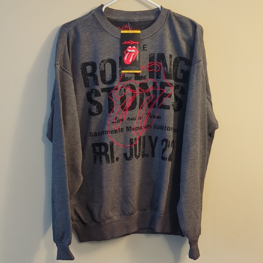 the Rolling Stones Gray Sweater women's oversized medium brand new
